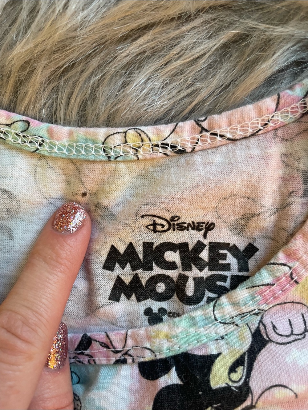 🎳Disney Pastel Tie-Dye Mickey & Minnie Tank Top - Pink, Yellow, Mint - Picture 3 of 7